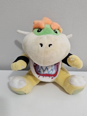 Rare Bowser Jr. Style Plush Toy - Yellow, Green, Orange